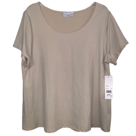 ‘KIM ROGERS’ T-shirt WOMENS sand color - Picture 1 of 6
